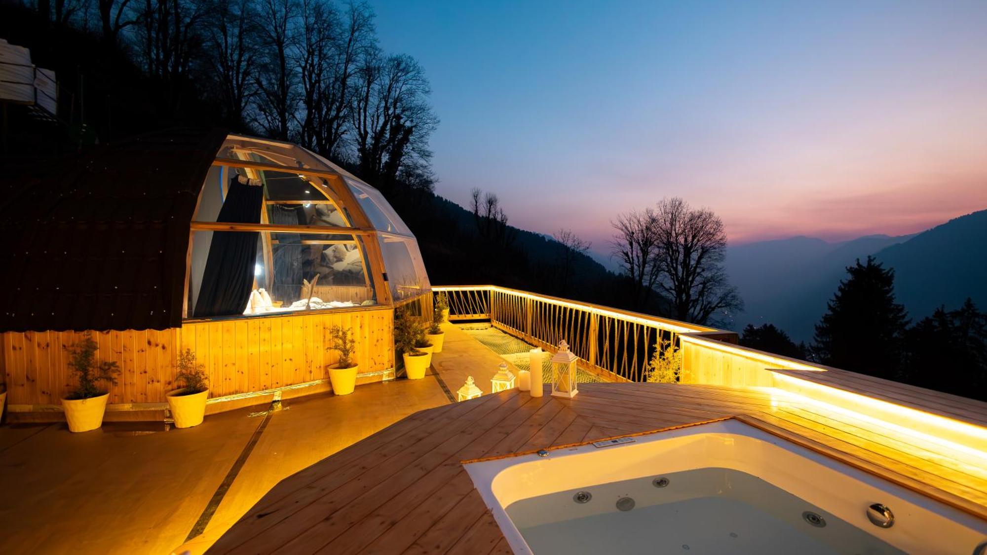 Hotel Infinity Sky Glamps Manāli Exterior foto